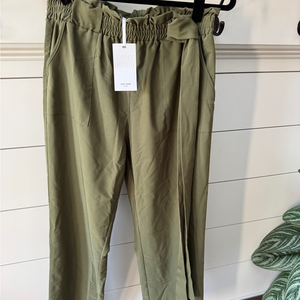 Grace Karin Olive Green Trousers